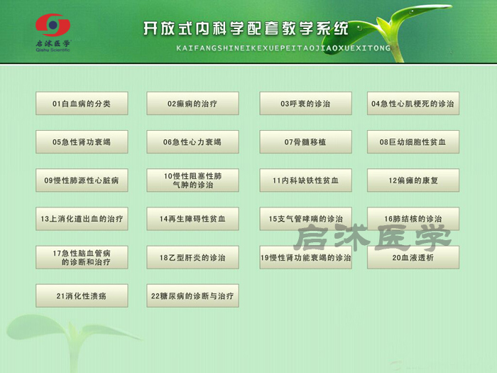 開放式內(nèi)科學配套教學系統(tǒng)